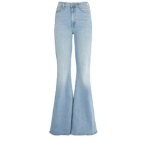 Mother Super Cruiser Sun Drenched Light Blue Flared Jeans